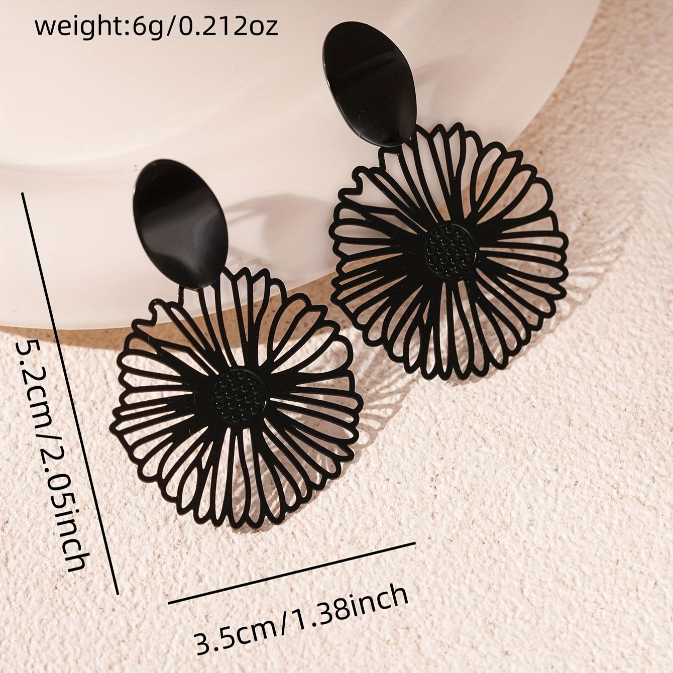 Women's Golden Clip-On Earrings, Piercing Resemble Design